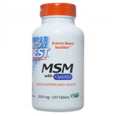 MSM — Метилсульфонилметан, Doctor's Best, 1500 мг, 120 таблеток, , DRB-00097, Doctor's Best, Хондропротекторы