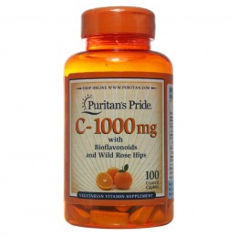 Витамин С, аскорбиновая кислота и биофлавоноиды, Puritian's Pride, 1000 мг, 100 капсул