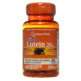 Лютеин с зеаксантином витамины для глаз, 20 мг, 60 капсул, Puritan's Pride