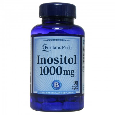 Витамин В8 Инозитол 1000 мг при планировании беременности, Puritan's Pride, 90 капсул, , #031596, Puritan's Pride, Для органов репродуктивной системы