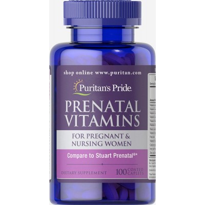 Витамины для беременных, Prenatal Vitamins, Puritan's Pride, 100 таблеток, , #003700, Puritan's Pride, Витамины для беременных
