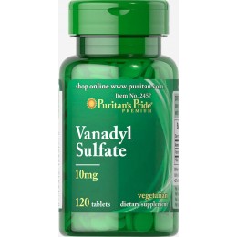 Ванадий сульфат, Vanadyl Sulfate 10 mg, Puritan's Pride, 120 таблеток