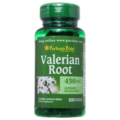 Валерианы корень, Valerian Root 450 mg, Puritan's Pride, 100 капсул, , #003390, Puritan's Pride, Валериана