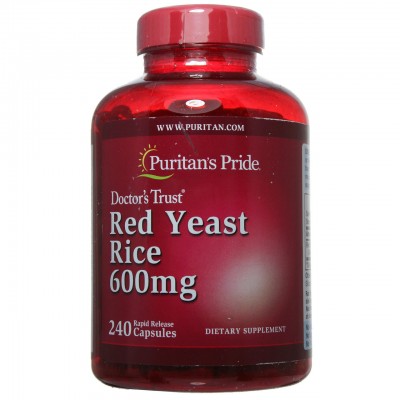 Красный дрожжевой рис, Red Yeast Rice 600 mg Puritan's Pride, 240 капсул, , #006213, Puritan's Pride, Красный дрожжевой рис