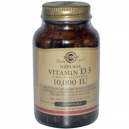 Витамин Д3, Solgar, Vitamin 10000 МЕ, 120 капсул