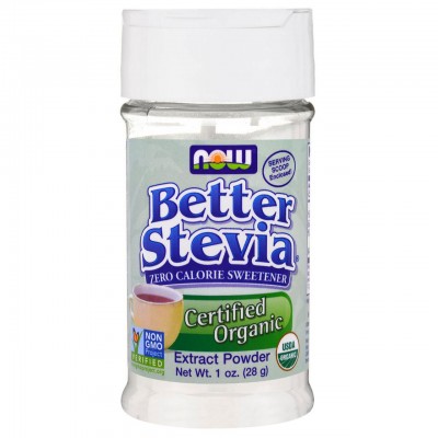 Стевия (экстракт), Better Stevia, Now Foods, органик, 28 г, , NOW-06960, Now Foods, Стевия