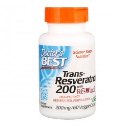 Ресвератрол, Doctor's Best, 200 мг, 60 капсул