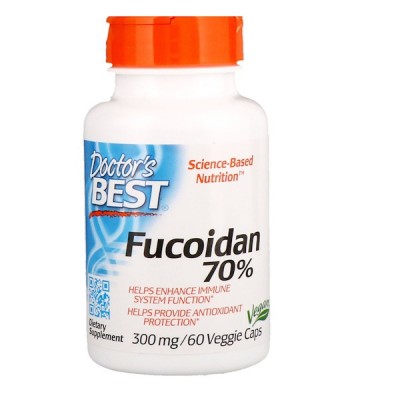Фукоидан 70%, Doctor's Best, 60 капсул, , DRB-00165, Doctor's Best, Аминокислоты и комплексы