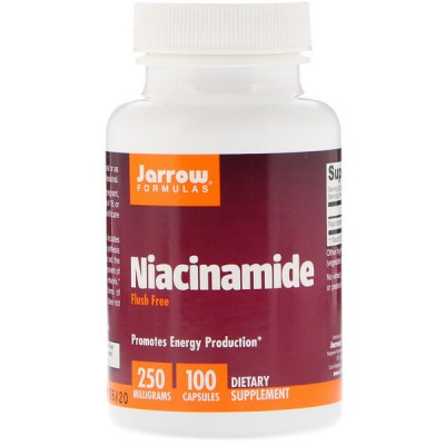 Ниацинамид витамин В-3, Jarrow Formulas, 250 мг, 100 капсул, , JRW-18009, Jarrow Formulas, Витамин В-3 (Ниацин)
