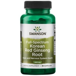 Корень корейского красного женьшеня, Swanson, Full-Spectrum Korean Red Ginseng Root, 400 мг, 90 капсул
