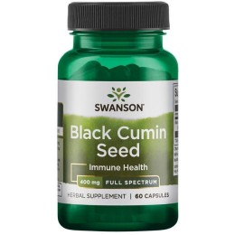 Семена черного тмина, Swanson, Black Cumin Seed, 400 мг, 60 капсул