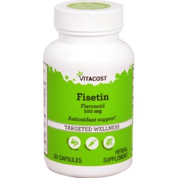 Физетин флавоноид, Vitacost, Fisetin Flavonoid, 100 мг, 30 капсул