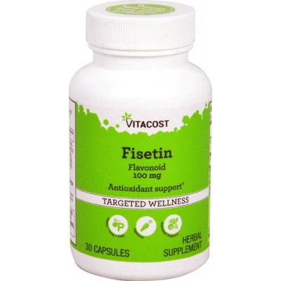 Физетин флавоноид, Vitacost, Fisetin Flavonoid, 100 мг, 30 капсул, , 844197016938, Vitacost, Флавоноиды