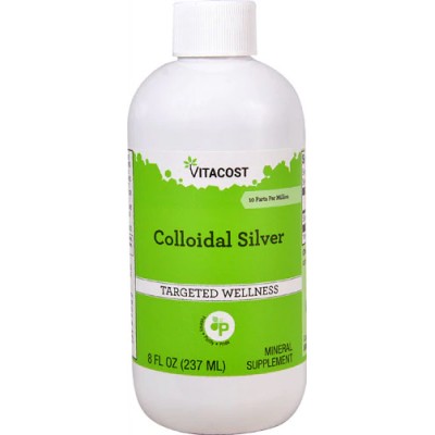 Коллоидное серебро, Vitacost, Colloidal Silver 10 ppm, 237 мл, , 844197013463, Vitacost, Коллоидное серебро