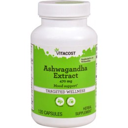 Ашваганда, экстракт, Vitacost, Ashwagandha Extract, 470 мг, 120 капсул