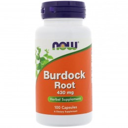 Корень лопуха, 430 мг, 100 капсул, Burdock Root, Now Foods