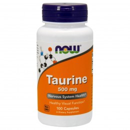Таурин, Taurine, Now Foods, 500 мг, 100 капсул