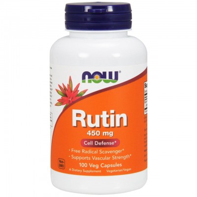 Рутин, витамины для сердечно-сосудистой системы, Now Foods, Rutin, 450 мг, 100 капсул, , NOW-00735, Now Foods, Витамины для сердечно-сосудистой системы