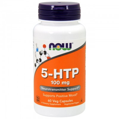 5-HTP, Now Foods, 100 мг, 60 капсул, , NOW-00105, Now Foods, 5-HTP (5-гидрокситриптофан)