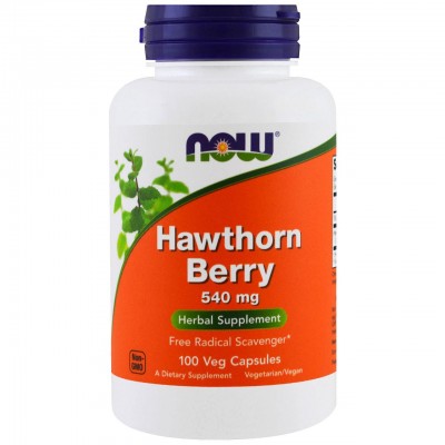 Боярышник в капсулах Now Foods Hawthorn Berry, 540 мг, 100 капсул, , NOW-04715, Now Foods, Боярышник