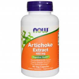 Артишок экстракт, Artichoke, Now Foods, 450 мг, 90 капсул