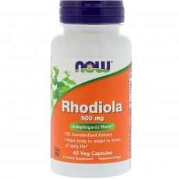 Родиола розовая (Rhodiola), Now Foods, 500 мг, 60 капсул