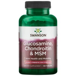 Глюкозамин хондроитин и МСМ, Swanson, 120 таблеток