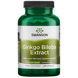 Гинкго Билоба экстракт, Ginkgo Biloba Extract, Swanson, 60 мг, 240 капсул