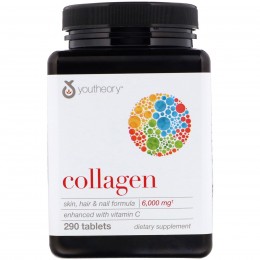 Коллаген улучшенный, витамины для кожи, Youtheory, Collagen, 290 таблеток