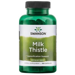Расторопша для здоровья печени, Milk Thistle, Swanson, 500 мг, 100 капсул