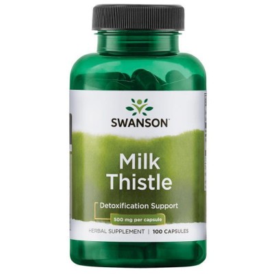 Расторопша для здоровья печени, Milk Thistle, Swanson, 500 мг, 100 капсул, , SW966, Swanson, Витамины для печени