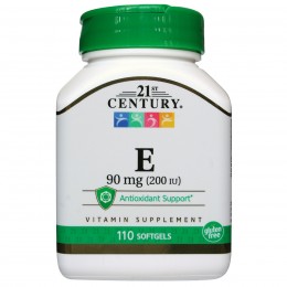 Витамин E-200, 110 капсул, 21st Century Health Care, E-200
