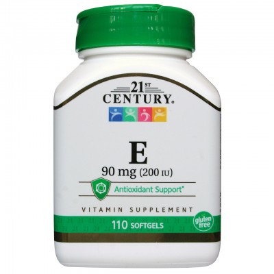 Витамин E-200, 110 капсул, 21st Century Health Care, E-200, , CEN-21302, 21st Century, Витамин Е 200 мкг