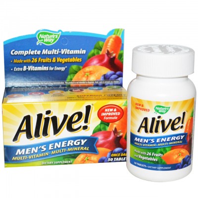 Витамины для мужчин, Nature's Way, 50 таблеток, , NWY-60194, Nature's way, Комплексы поливитаминов и минералов для мужчин