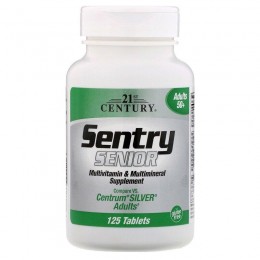 Мультивитаминная и мультиминеральная добавка, для людей от 50 лет, Sentry Senior, 21st Century, 125 таблеток