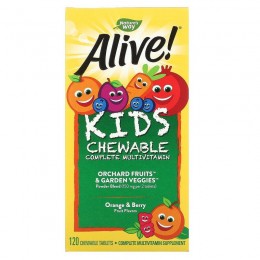 Мультивитамины для детей, со вкусом апельсина и ягод, Nature's Way, 120 жевательных таблеток