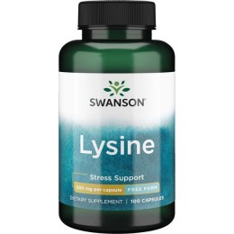 Лизин избавление от герпеса, L-Lysine, Swanson, 500 мг, 100 капсул