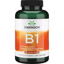Витамин B1 (тиамин), Swanson, 100 мг, 250 капсул