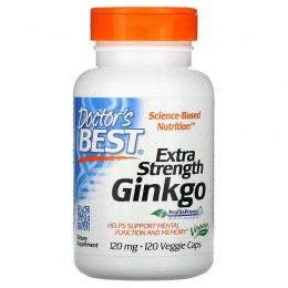 Гинкго Билоба, Ginkgo biloba, Doctor's Best, 120 мг, 120 капсул