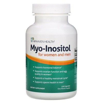 Мио-инозитол для женщин Myo Inositol Fairhaven Health, 120 капсул, , FHH-00075, Fairhaven Health, Для органов репродуктивной системы