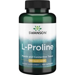 L-пролин, Swanson, L-Proline, 500 мг, 100 капсул