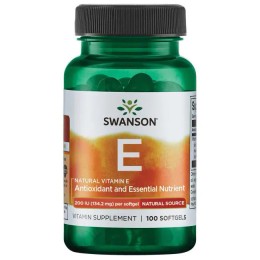 Витамин Е натуральный, токоферил, Swanson 200 мкг 100 капсул