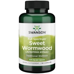 Полынь Однолетняя Сладкая, WormWood Artemisia, Swanson, 425 мг, 90 капсул