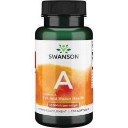 Витамин А, Vitamin A, Swanson, 3000 мкг (10000 IU), 250 капсул