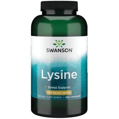 Лизин против герпеса, L-lysine, Swanson, 300 капсул, , SW269, Swanson, Лизин Lysine