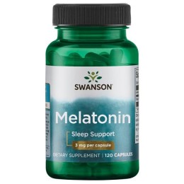 Мелатонин для улучшения сна, Melatonin, Swanson, 3 мг, 120 капсул