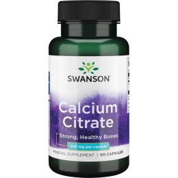 Цитрат кальция, Calcium Citrate, Swanson, 200 мг, 60 капсул
