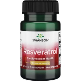 Ресвератрол антиоксидант, Resveratrol Swanson, 100 мг, 30 капсул