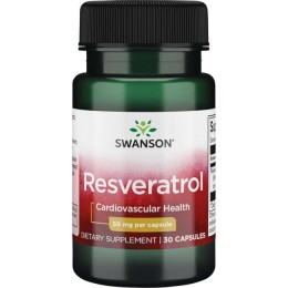 Ресвератрол Антиоксидант, Resveratrol 50 мг, Swanson, 30 капсул