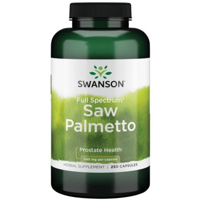 Со Пальметто 540 мг Saw Palmetto Swanson Premium, 250 капсул, , SW910, Swanson, Со Пальметто